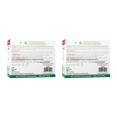 Mamaearth Neem Moisturizing Lotion Soap with Neem & Tea Tree for Skin Purification (Value Pack Of 8)-125 gX8 Units For Skin Protection|Soothes Inflammation|Deeply Cleanses|76% TFM Grade 1 Soap